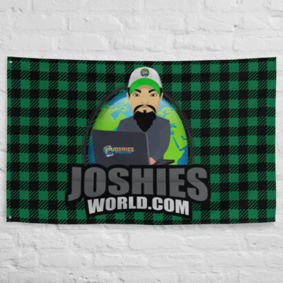 JoshiesWorld Green Plaid Flag
